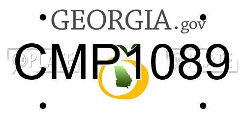 CMP1089 Georgia License Plate