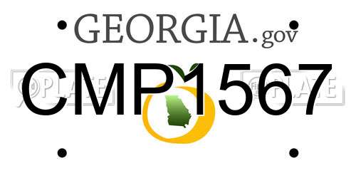 CMP1567 Georgia License Plate