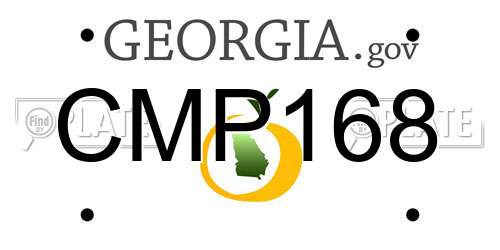 CMP168 Georgia License Plate