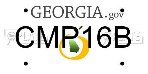 CMP16B Georgia License Plate