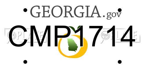 CMP1714 Georgia License Plate