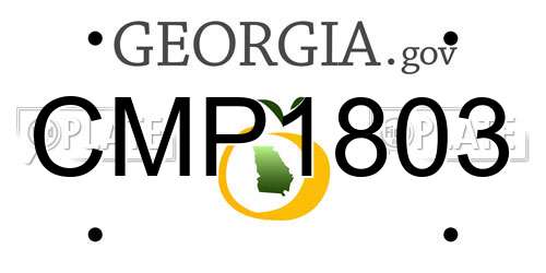 CMP1803 Georgia License Plate