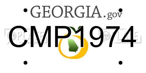CMP1974 Georgia License Plate