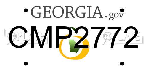 CMP2772 Georgia License Plate