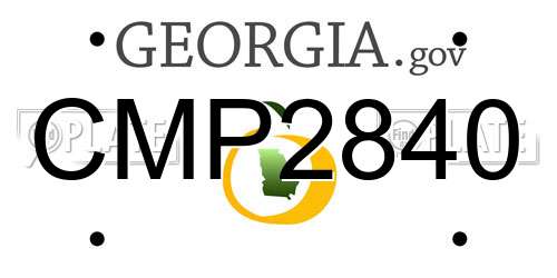 CMP2840 Georgia License Plate