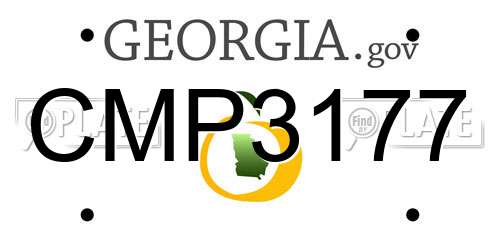 CMP3177 Georgia License Plate