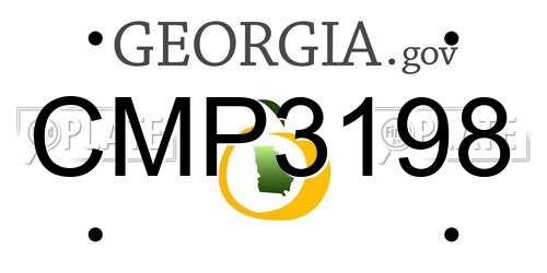 CMP3198 Georgia License Plate
