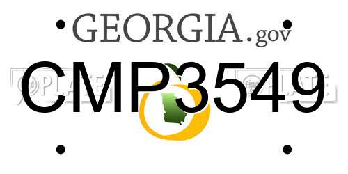 CMP3549 Georgia License Plate