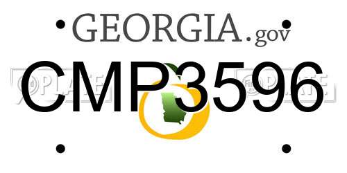 CMP3596 Georgia License Plate