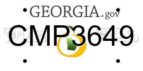 CMP3649 Georgia License Plate