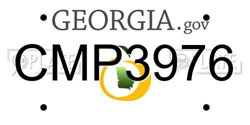 CMP3976 Georgia License Plate