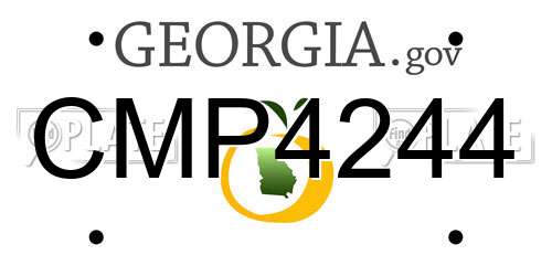 CMP4244 Georgia License Plate