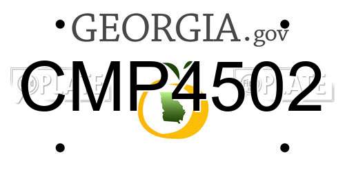 CMP4502 Georgia License Plate