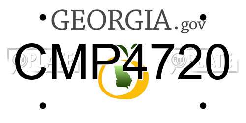 CMP4720 Georgia License Plate