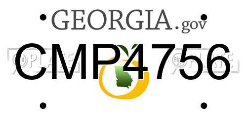 CMP4756 Georgia License Plate