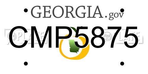 CMP5875 Georgia License Plate