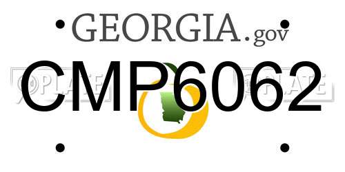CMP6062 Georgia License Plate