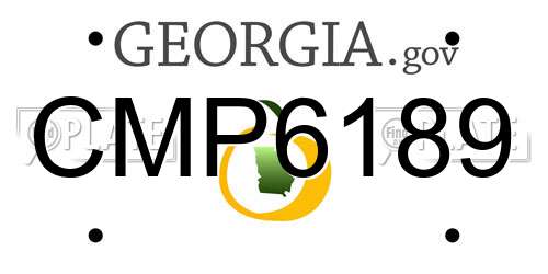 CMP6189 Georgia License Plate