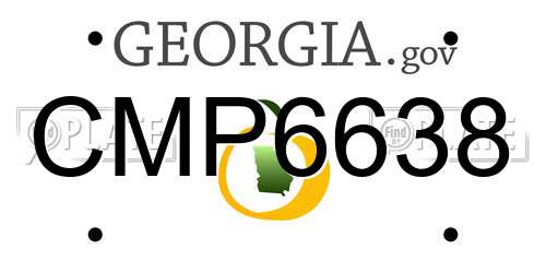 CMP6638 Georgia License Plate