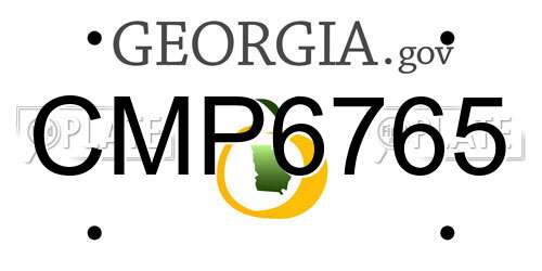 CMP6765 Georgia License Plate