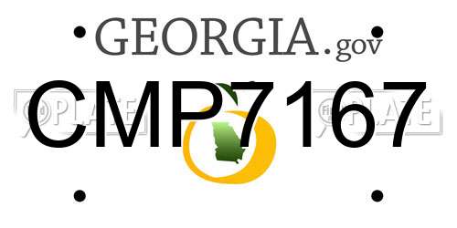 CMP7167 Georgia License Plate
