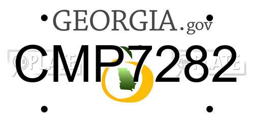 CMP7282 Georgia License Plate