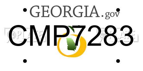CMP7283 Georgia License Plate
