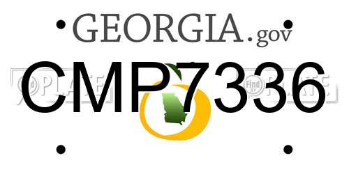 CMP7336 Georgia License Plate