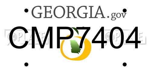 CMP7404 Georgia License Plate