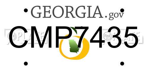CMP7435 Georgia License Plate