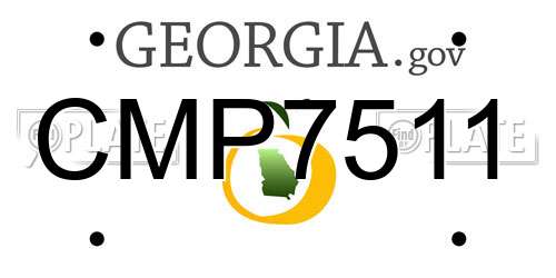 CMP7511 Georgia License Plate