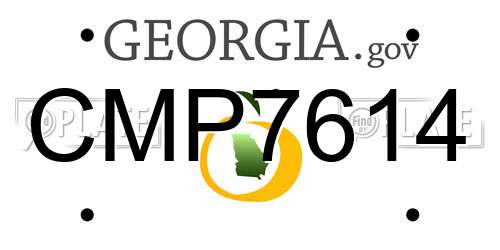 CMP7614 Georgia License Plate