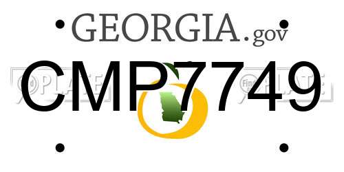 CMP7749 Georgia License Plate