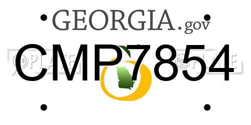 CMP7854 Georgia License Plate