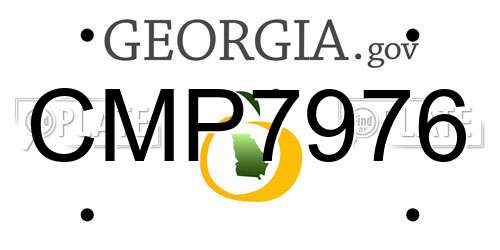 CMP7976 Georgia License Plate