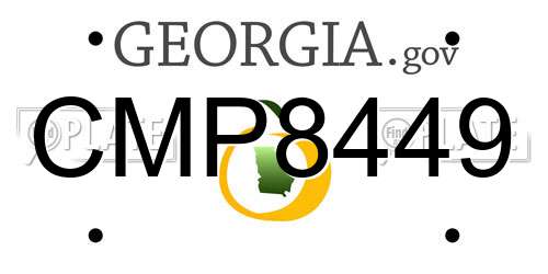 CMP8449 Georgia License Plate
