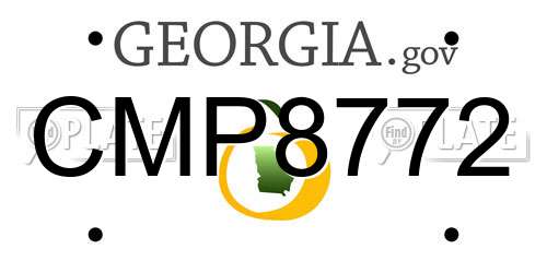 CMP8772 Georgia License Plate
