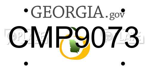 CMP9073 Georgia License Plate