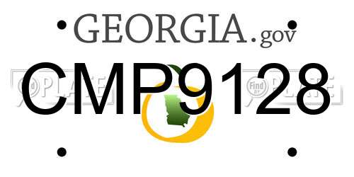 CMP9128 Georgia License Plate