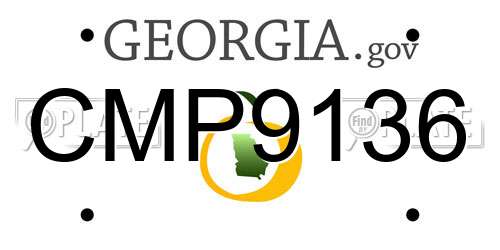 CMP9136 Georgia License Plate