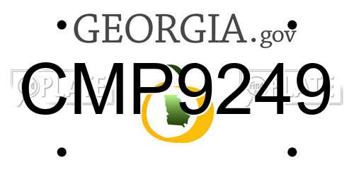 CMP9249 Georgia License Plate