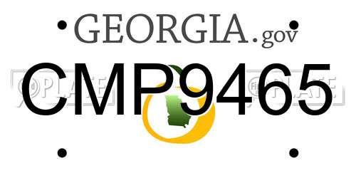 CMP9465 Georgia License Plate
