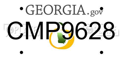 CMP9628 Georgia License Plate