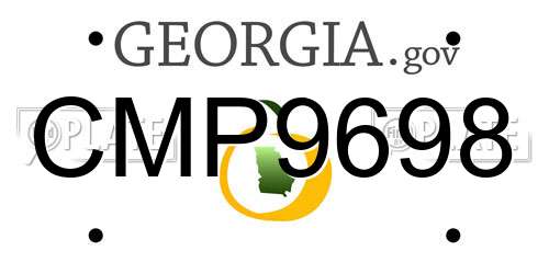 CMP9698 Georgia License Plate