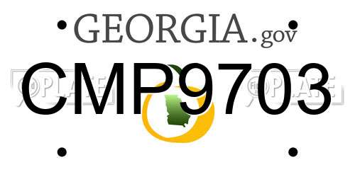 CMP9703 Georgia License Plate