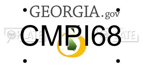 CMPI68 Georgia License Plate