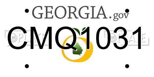 CMQ1031 Georgia License Plate