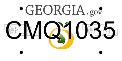 CMQ1035 Georgia License Plate