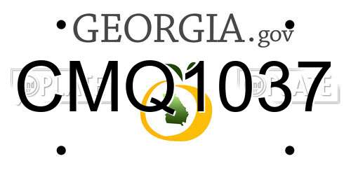 CMQ1037 Georgia License Plate