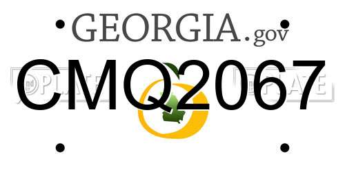 CMQ2067 Georgia License Plate